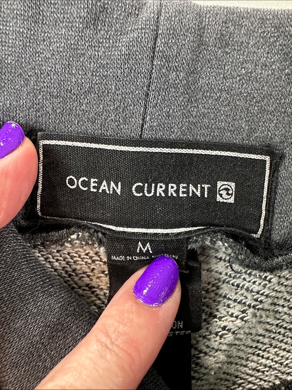 Ocean Current Men's Joggers Charcoal Gray Sweatpants Zipper Pockets - Picture 2 of 8